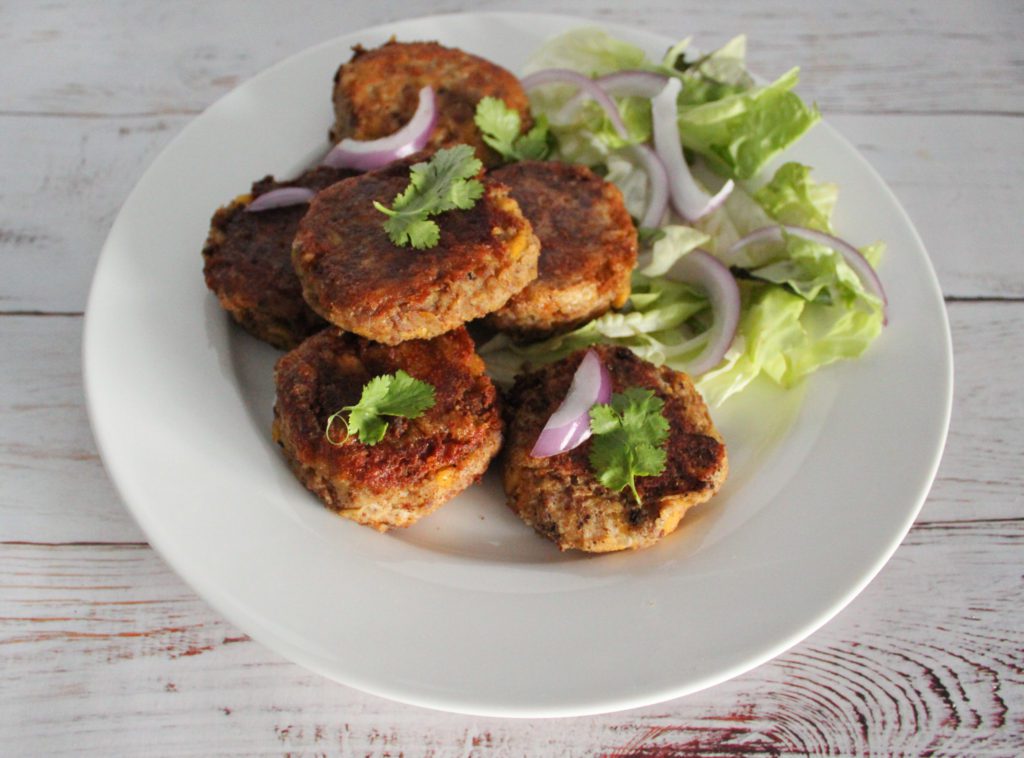 shami kabab on a plate