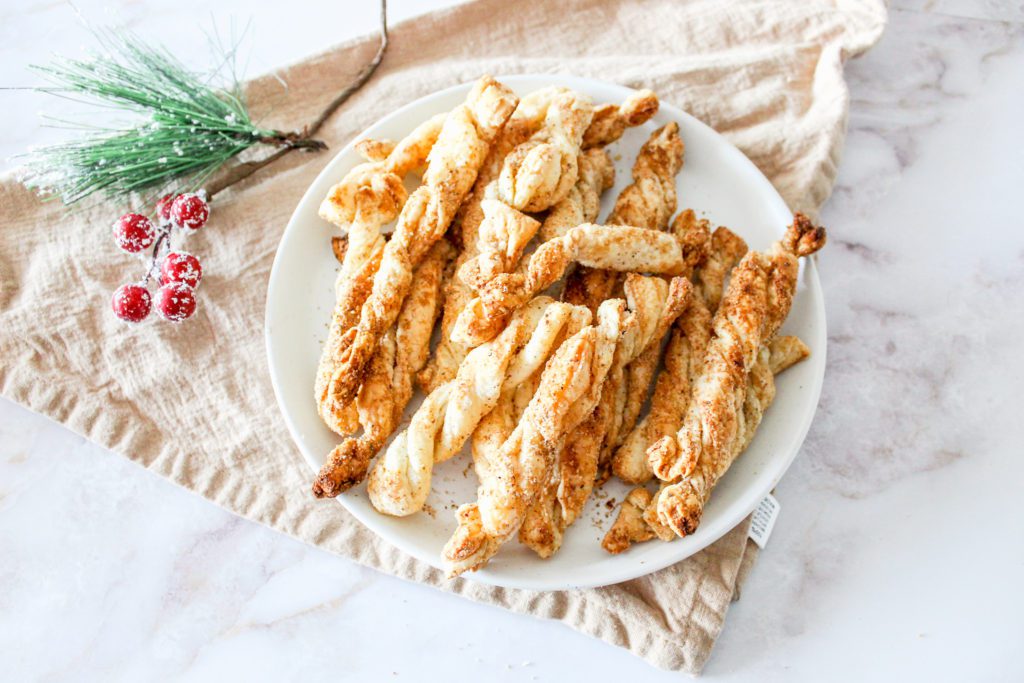 cardamom and almond puff pastry twists 