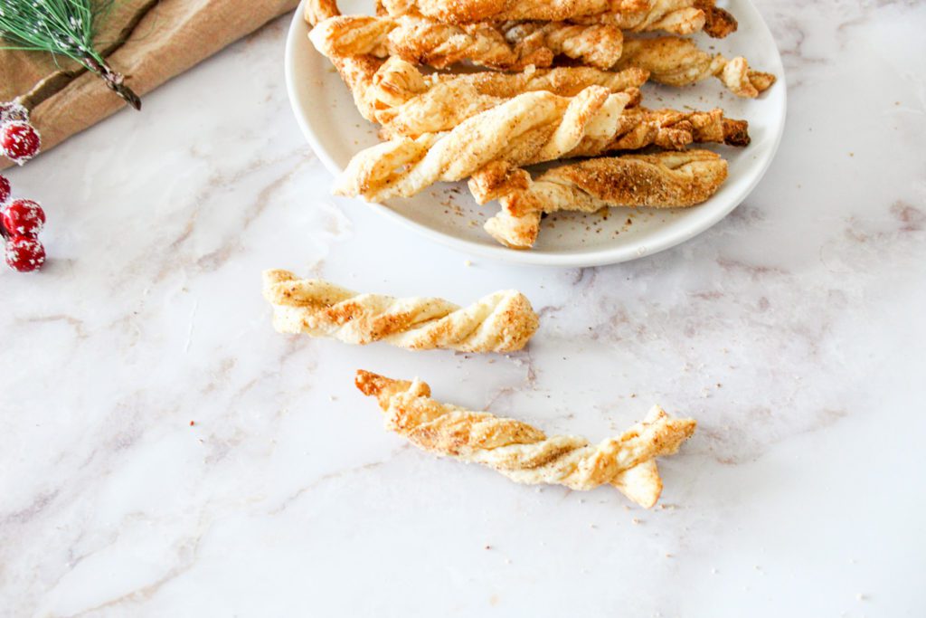 cardamom and almond puff pastry twists 