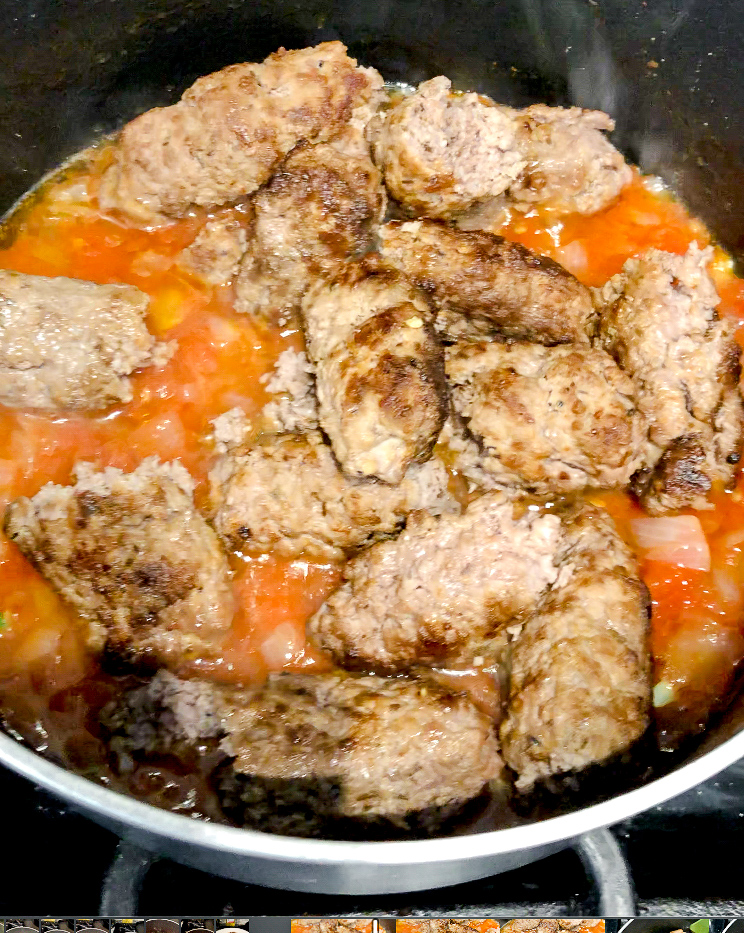 seekh kabab curry in a pot 