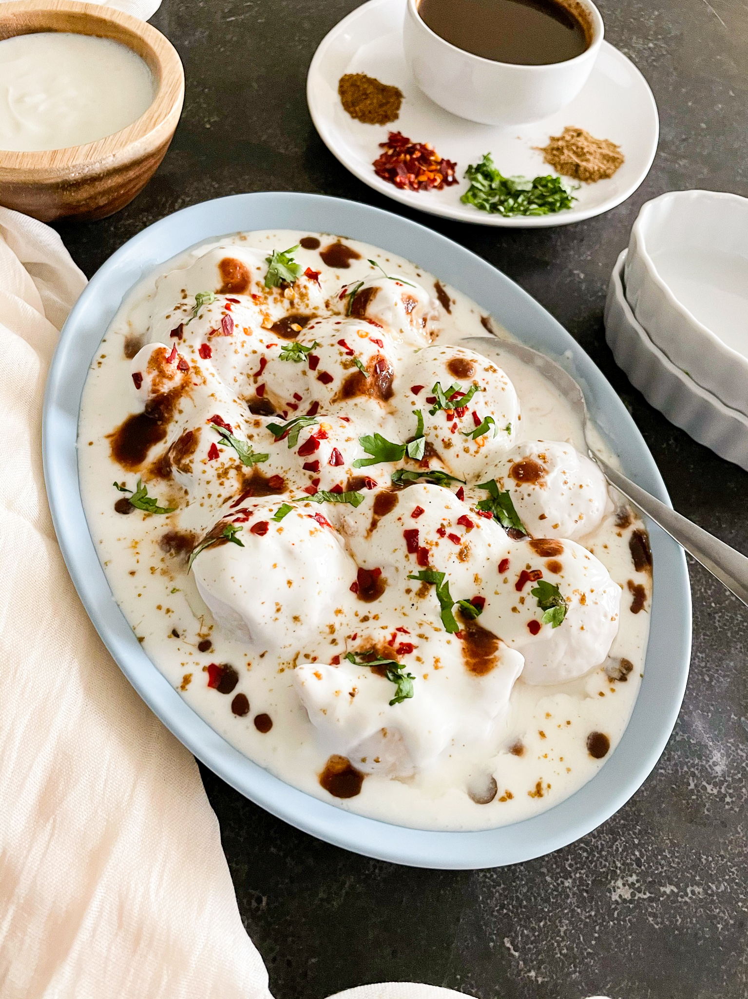 Dahi Vada: Lentil Fritters in Yogurt - The Spice Mess