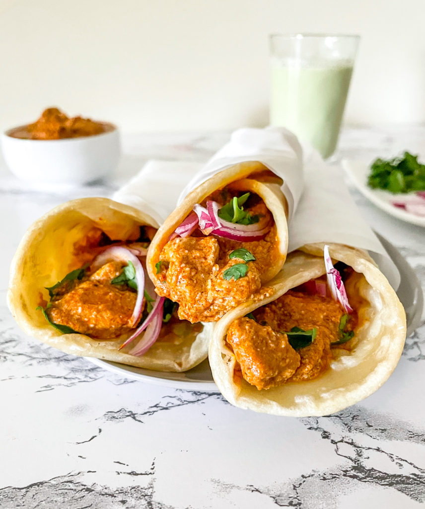 Butter Chicken Paratha Roll - The Spice Mess