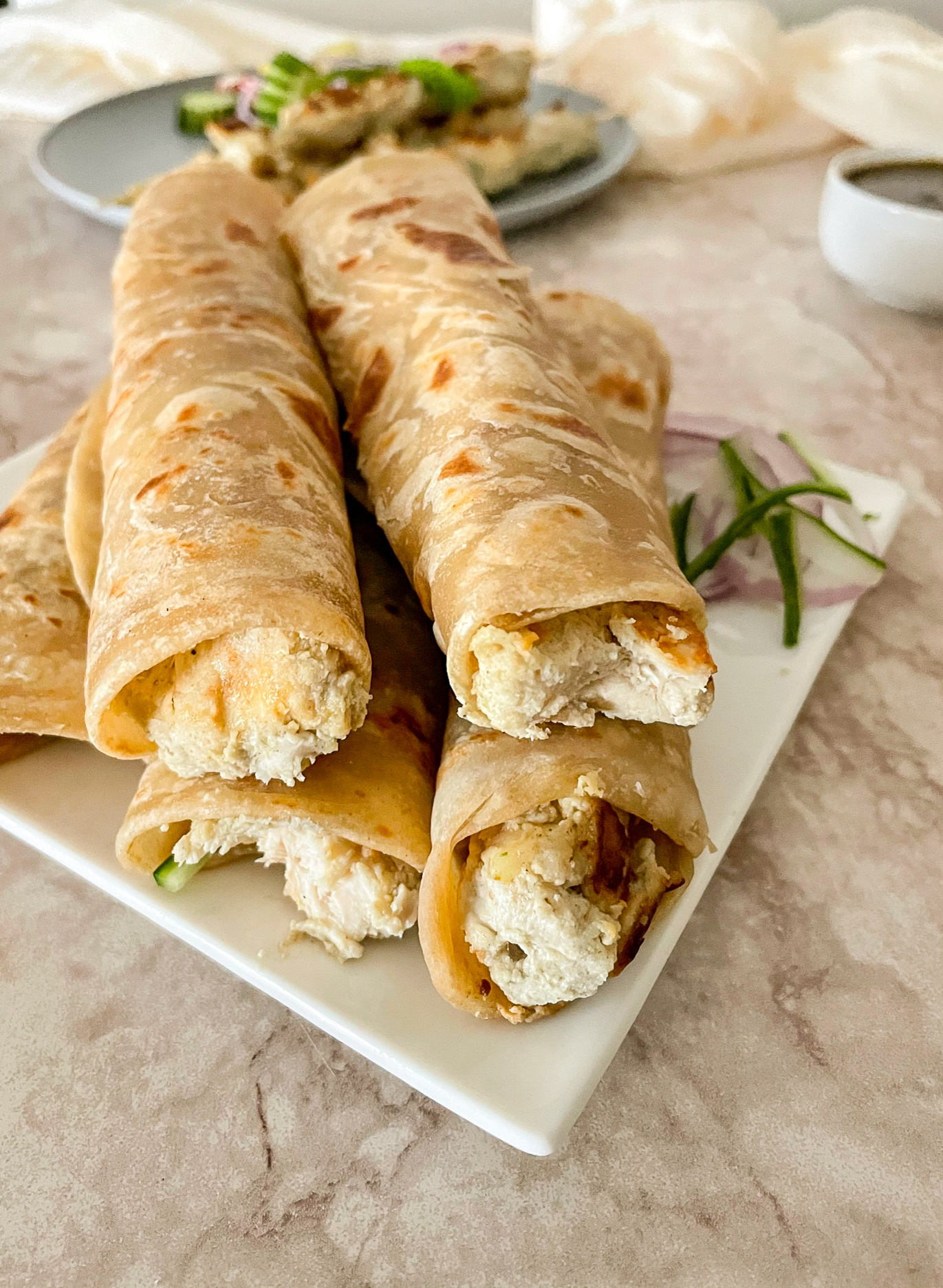 Chicken Malai Boti Roll