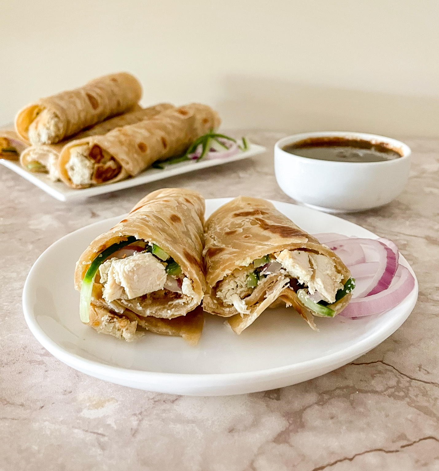 Chicken Malai Boti Roll