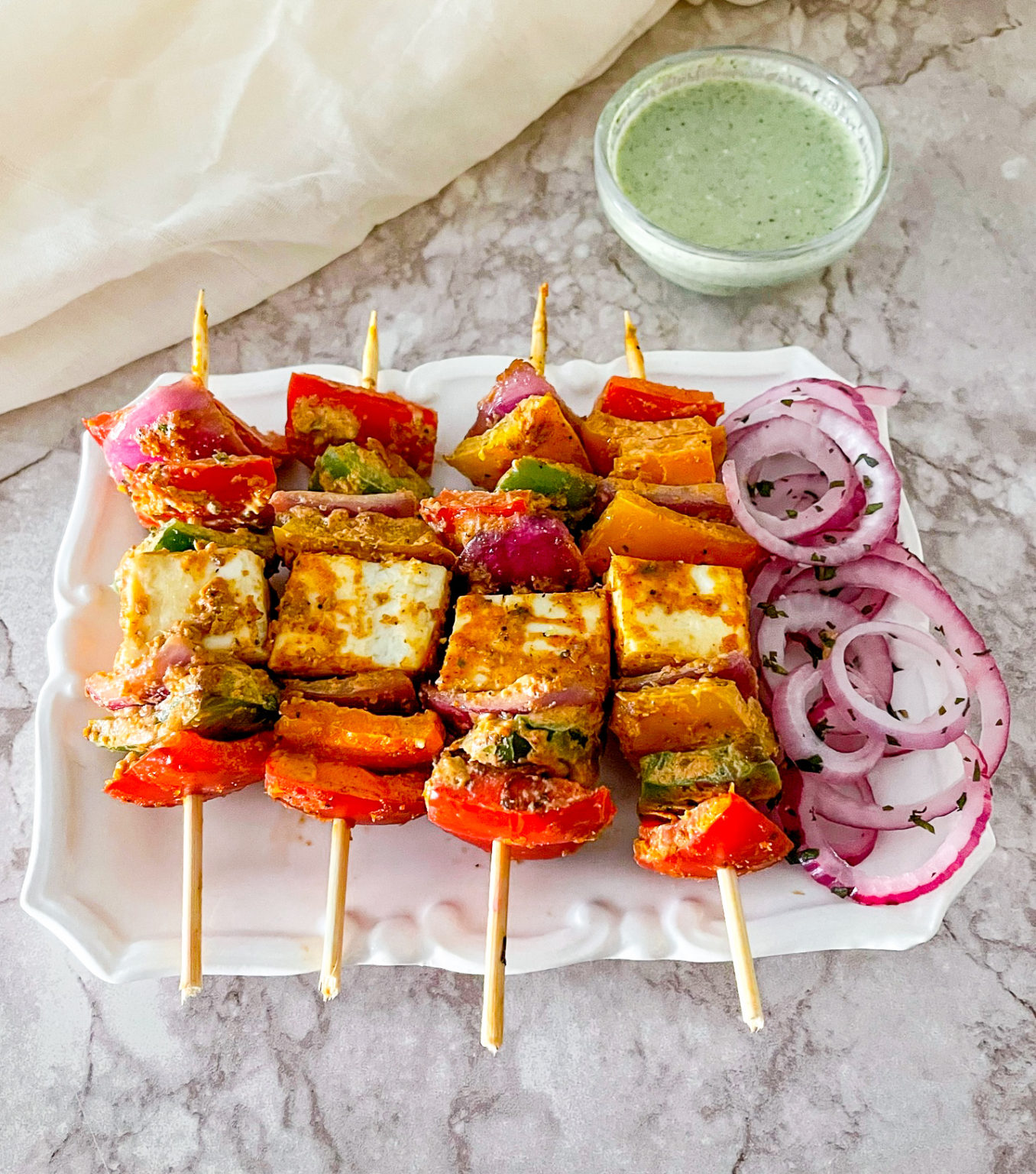 Paneer Tikka Skewers The Spice Mess