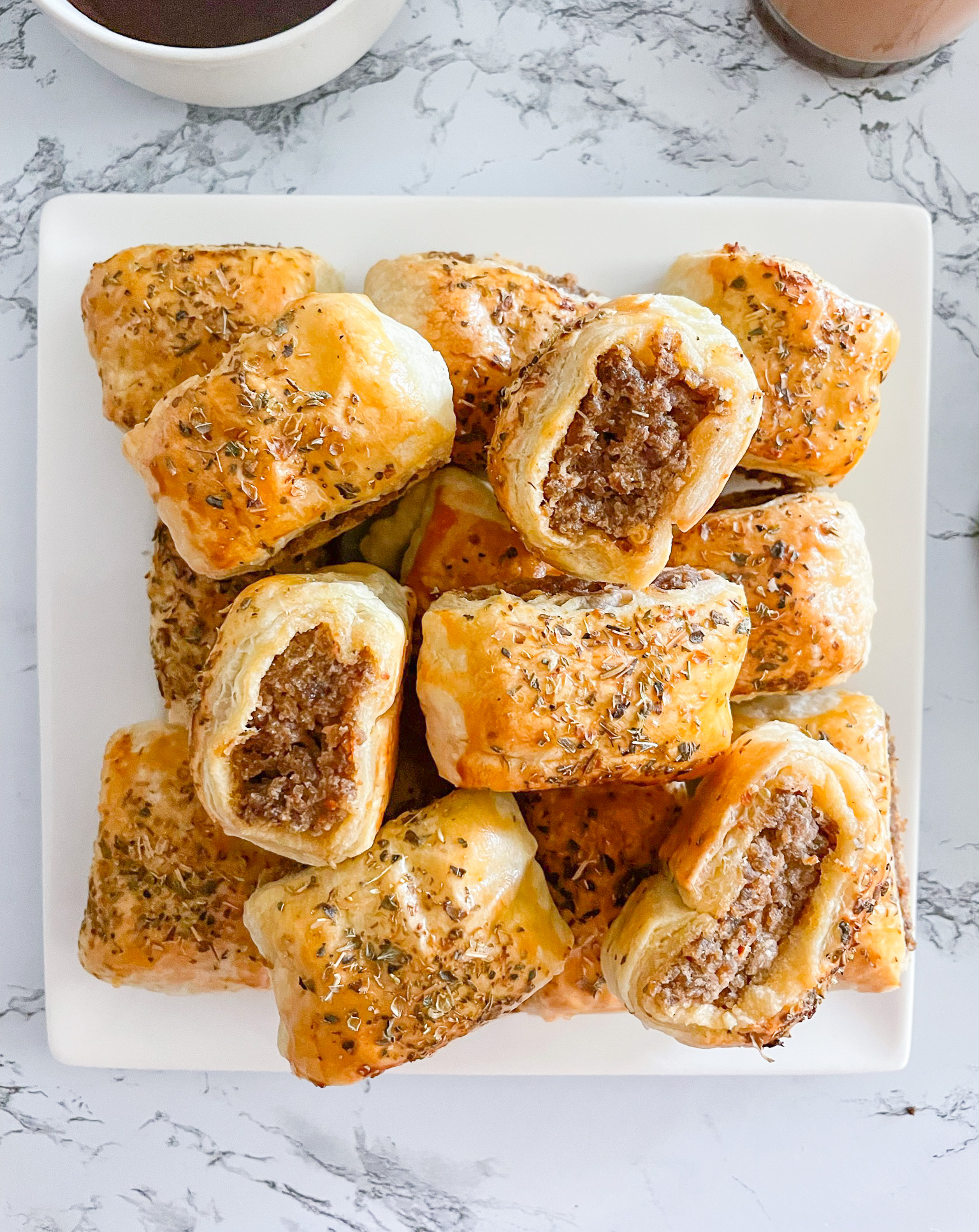 Beef Sausage Rolls With Puff Pastry