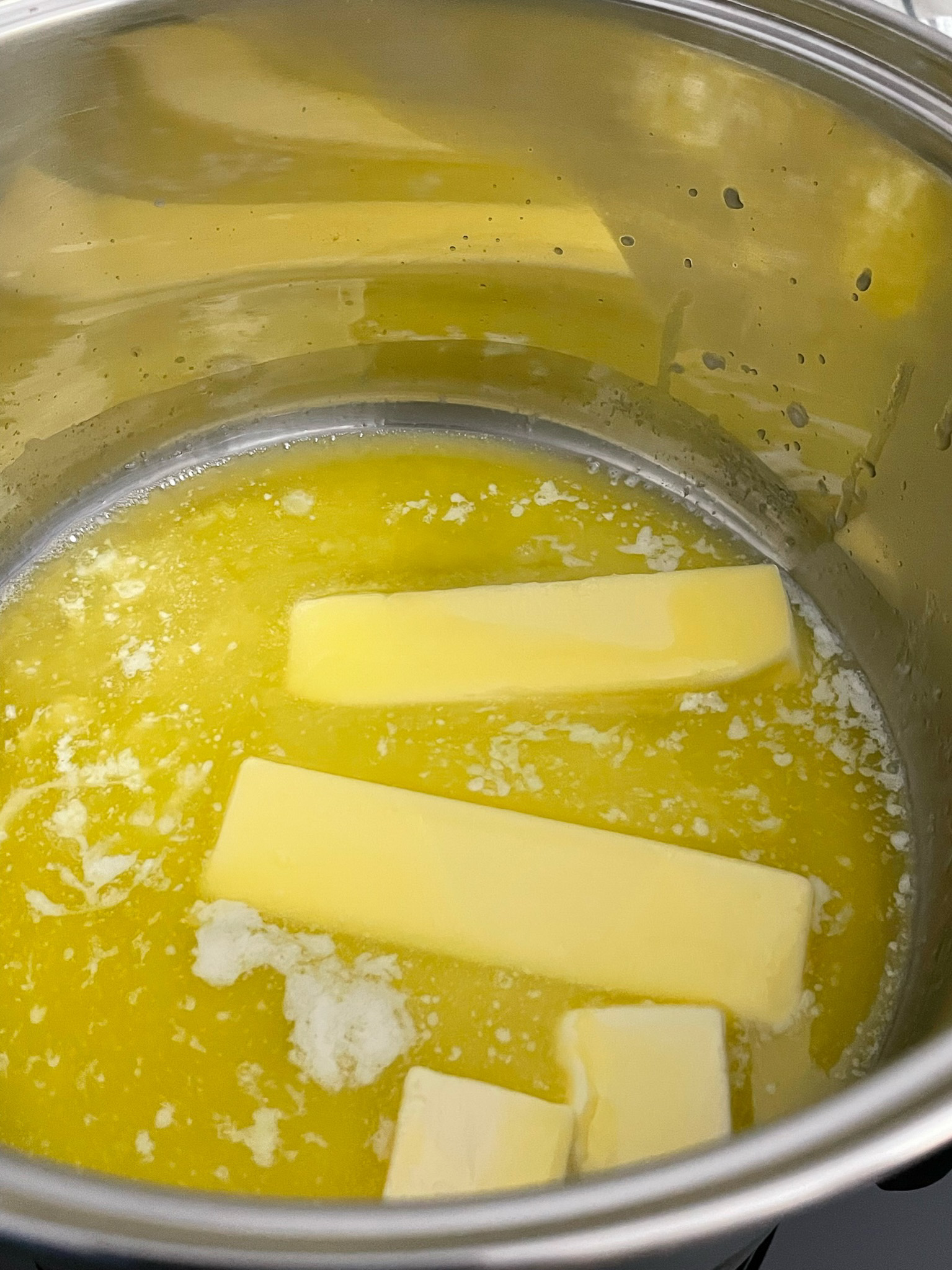 butter melting in pot